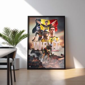 Poster Encadré - Wout VAN AERT édition Champion de Belgique